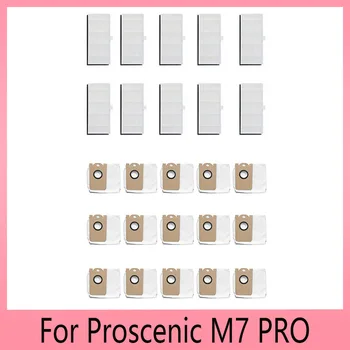 10ШТ Hepa-фильтр Для Proscenic M7 Pro и 15шт Для Робота Proscenic M7 Pro M8 Pro Герметичный Специальный мешок для сбора Пыли