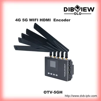  OTV-5GH HD 4G 5G Wifi, IP-кодер для прямой трансляции видео в реальном времени с подключением SIM-карты Facebook Youtube