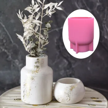  Большая ваза силиконовая форма из эпоксидной смолы, ваза для украшения сухих цветов, бетонная цементно-гипсовая силиконовая форма, глиняные формы для украшения дома