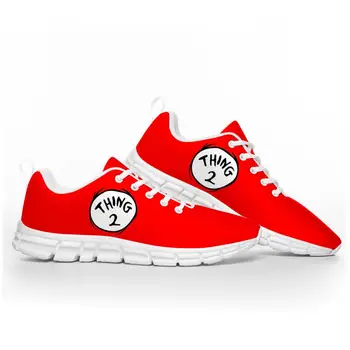  Вещь 1 И Вещь 2, Красная спортивная обувь Dr Seuss, Мужская Женская Обувь для подростков, Детские кроссовки, Повседневная качественная обувь для пары на заказ