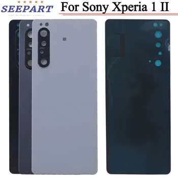  Протестировано Новое Стекло Для Sony Xperia 1 II XQ-AT51 AT52 Задняя крышка Батарейного отсека Для Sony Xperia 1ii Запасные Части Крышки корпуса