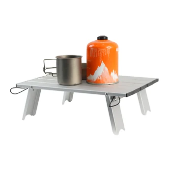  Серебряный Мини-столик для пикника на открытом воздухе, посуда для барбекю, Ультралегкая Складная Компьютерная кровать, письменный стол