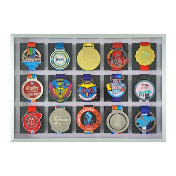  Стеллаж для выставки медалей марафона 3 * 5 вмещает 15 медалей настенная рамка для фотографий, украшение для медалей