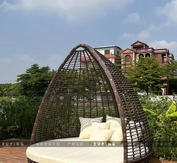  Уличная мебель садовый дворик из ротанга птичье гнездо уличная водонепроницаемая и солнцезащитная креативная кровать из ротанга